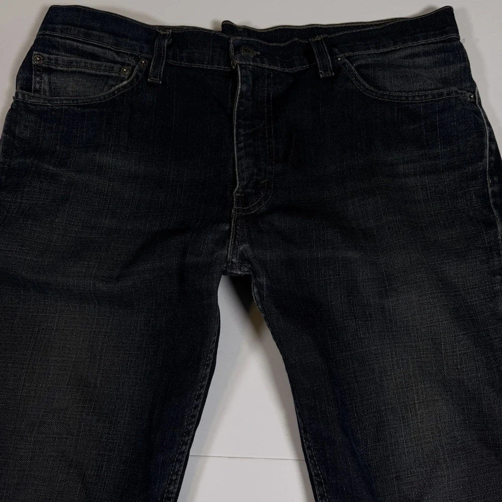 Levi's 511 Jeans Mens 36x36 Blue Denim Whiskered Red Tab Low Waist Y2K Americana